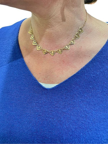 Collier COLLIER DRAPERIE ANCIENNE FILIGRANE 58 Facettes 047021