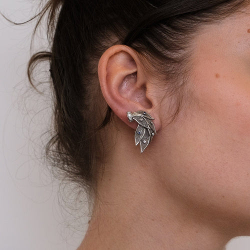 Boucles d'oreilles Boucles d'oreilles Feuillage Saphirs & Diamants 58 Facettes FL238