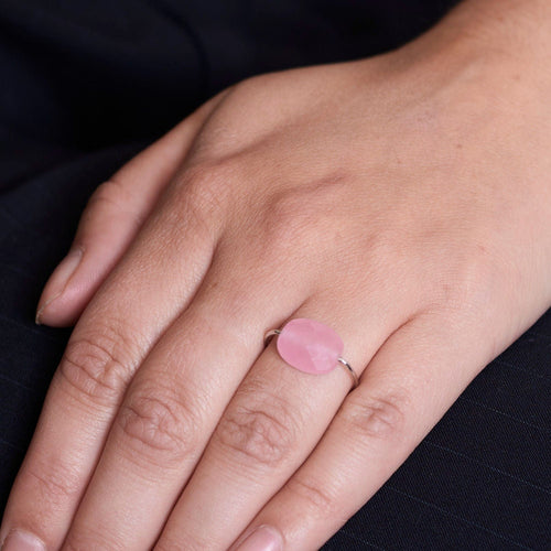 Bague 49 Bague Morganne Bello Cornaline rose 58 Facettes