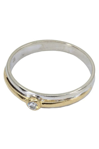 Bague BAGUE JONC 2 ORS DIAMANT 58 Facettes 053901