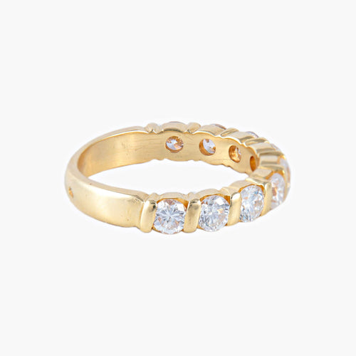 Bague 53 Demi-alliance Diamants 58 Facettes