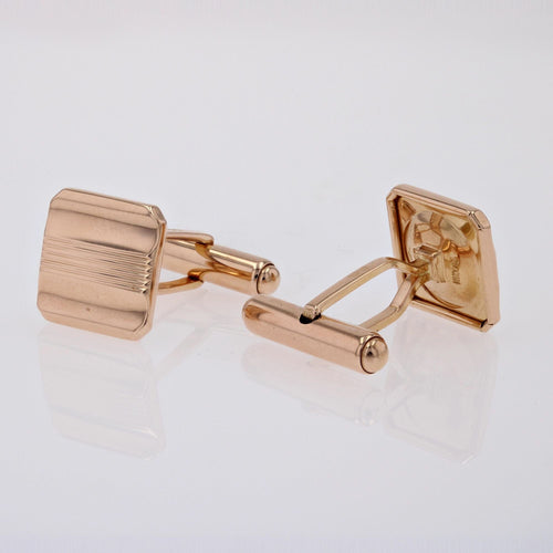 Boutons de manchette Boutons de manchettes vintage en or carrés 58 Facettes 22-607