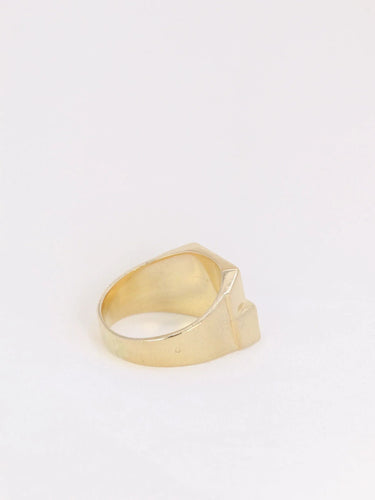 Bague 56 Bague chevalière Or jaune Diamants 58 Facettes J131