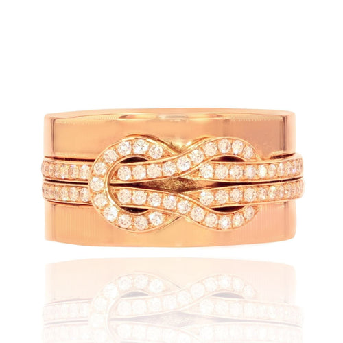 Bague 54 Bague Fred Chance Infinie Or rose Diamants Moyen modèle 58 Facettes 21-862