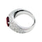 Bague 49 Bague jonc pavage diamant, rubis 1,78 carats. 58 Facettes 30945