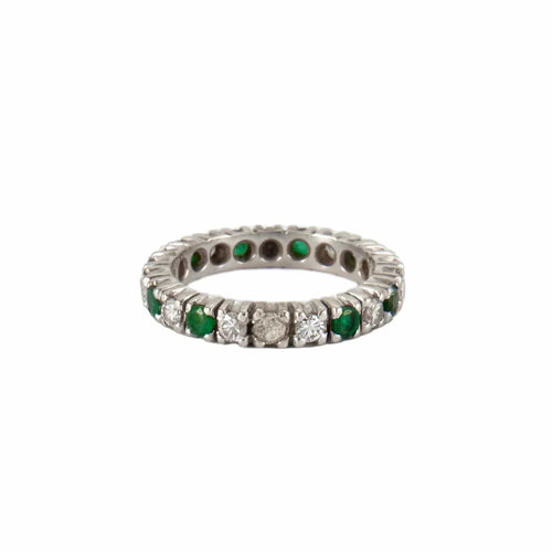 Bague ALLIANCE AMERICAINE, DIAMANTS & EMERAUDES 58 Facettes BO/230004 STA