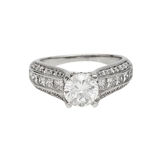 Bague 57 Bague diamant 1,13 carat en or blanc. 58 Facettes 30669