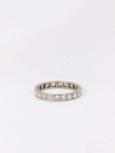 Bague Alliance américaine platine diamants 0,55 ct 58 Facettes J60