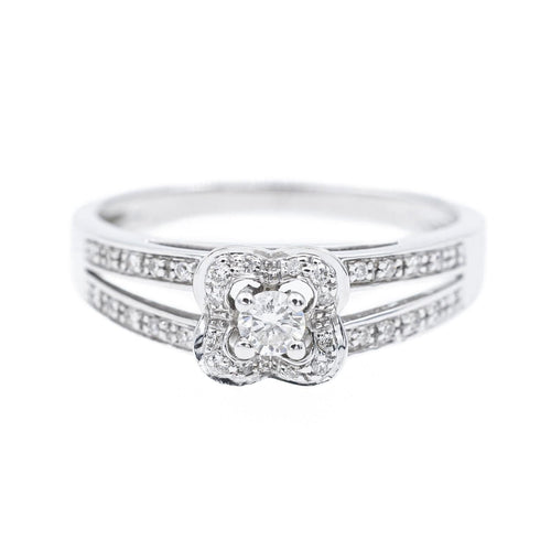 Bague 51 Mauboussin Bague Solitaire Chance of Love Or blanc Diamant 58 Facettes 2259618CN