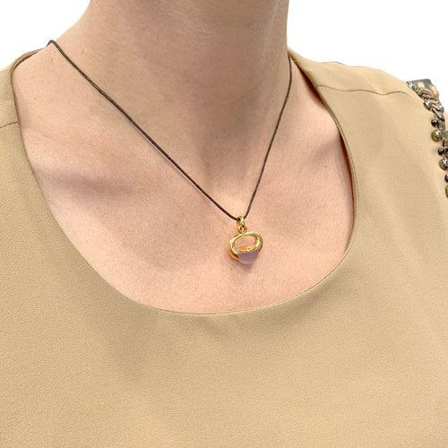 Pendentif Pendentif Pomellato en or rose et calcédoine, collection "Luna". 58 Facettes 31682
