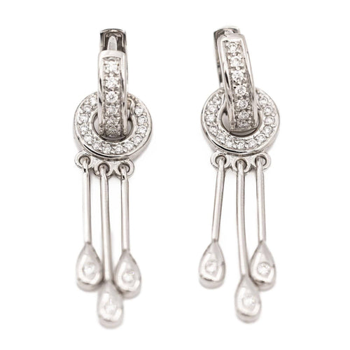 Boucles d'oreilles Boucles d'oreilles Pendantes Or blanc Diamant 58 Facettes 2486899CN