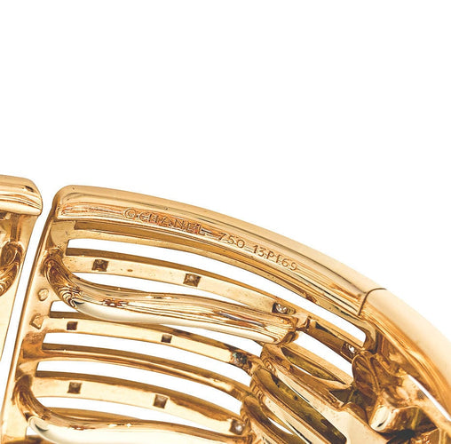 Bracelet Bracelet Manchette Chanel "San Marco" or rose, diamants et spinelles. 58 Facettes 31122