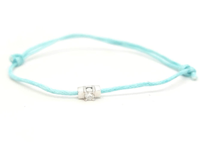 Bracelet Bracelet Cordon Or blanc Diamant 58 Facettes 578841RV