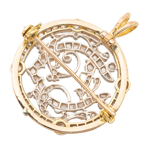 Pendentif Pendentif Broche Or blanc Diamant 58 Facettes 2242415CN