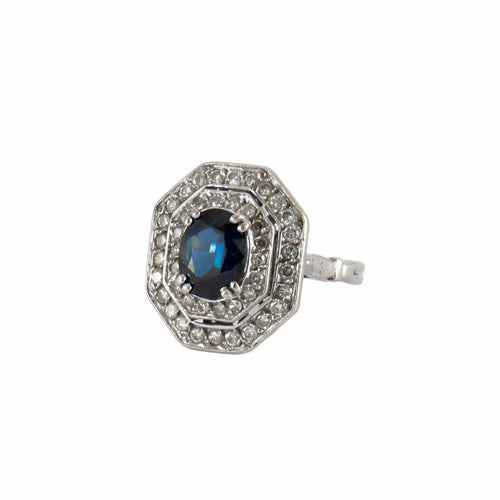 Bague BAGUE ART DECO SAPHIR & DIAMANTS 58 Facettes BO/230017