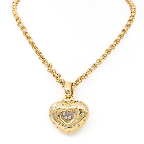 Pendentif Chopard Collier Pendentif Happy Diamonds Or jaune Diamant 58 Facettes 1718913CN