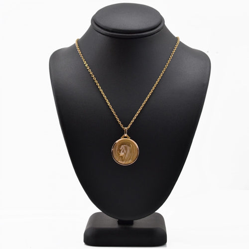 Pendentif Médaille en or rose Vierge Marie auréolée 58 Facettes 19-135A