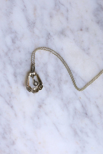 Collier Pendentif collier Art Déco diamants 58 Facettes