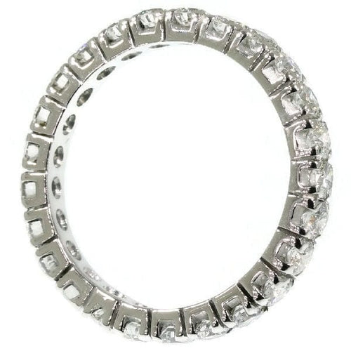 Bague 57 Alliance en or blanc, diamants 58 Facettes 12196-0004