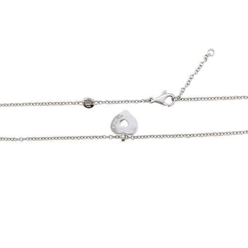 Collier Collier Poiray, "Coeur secret", or blanc et diamants. 58 Facettes 31130