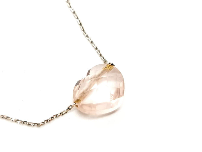 Collier Morganne Bello Collier Coeur Or blanc Quartz 58 Facettes 1626354CN