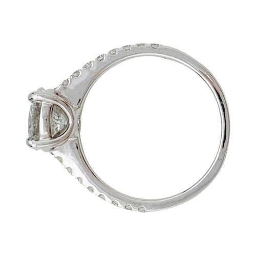 Bague 54 Solitaire accompagné, diamant 1,53 carat. 58 Facettes 31806