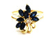 Bague 52 Bague Fleur Or jaune Saphir 58 Facettes 1292374CN