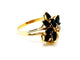 Bague 52 Bague Fleur Or jaune Saphir 58 Facettes 1292374CN