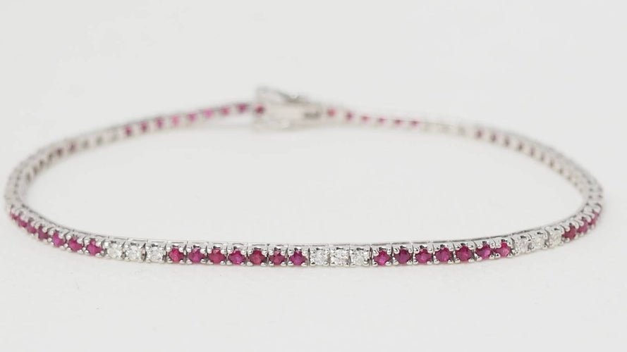 Bracelet 18cm Bracelet rivière rubis diamants 58 Facettes 32237