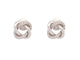 Boucles d'oreilles POIRAY - Puces d'oreilles tresse Or Diamants 58 Facettes 255372