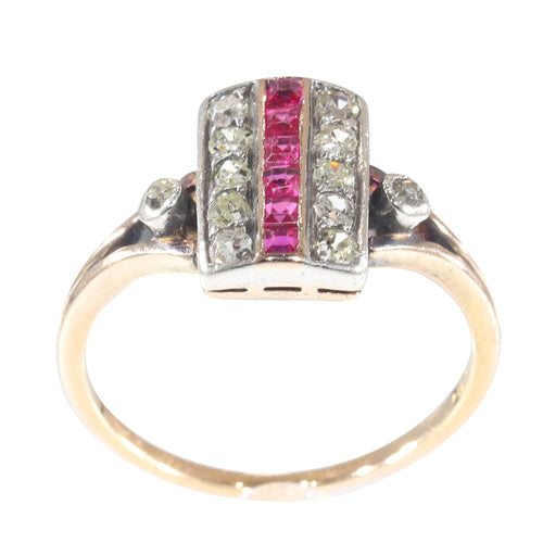 Bague 57 Bague diamant et rubis 58 Facettes 22321-0041