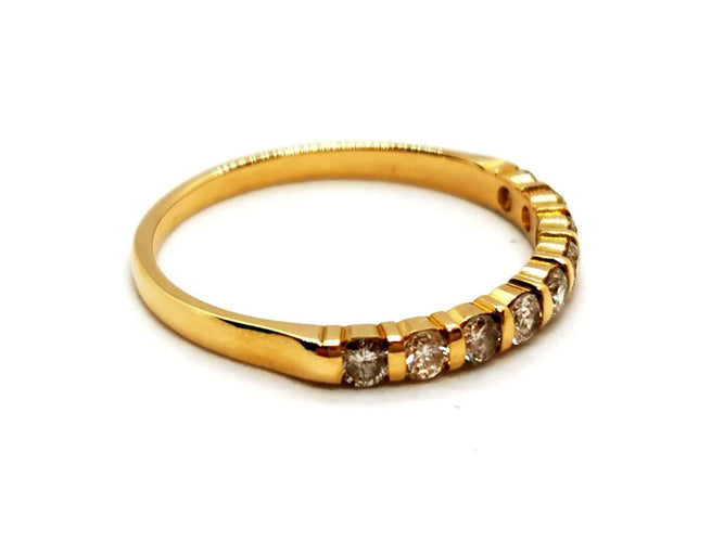 Bague 54 Bague Demie alliance Or jaune Diamant 58 Facettes 1089904CD