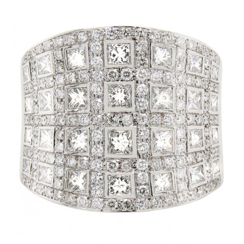 Bague 53 Bague or blanc diamants 58 Facettes 61E00326