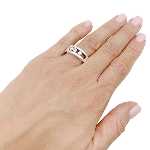 Bague 57 Bague Messika, "Move Joaillerie PM", or blanc, diamants. 58 Facettes 33032