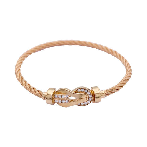Bracelet Bracelet Fred, "Chance Infinie", or rose, diamants. 58 Facettes 32788