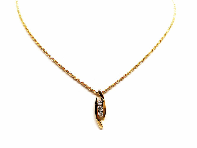 Collier Collier Trilogie Or jaune Diamant 58 Facettes 1833157CN