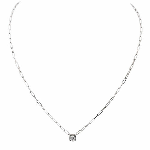 Collier Dinh Van Collier Solitaire Le Cube Or blanc Diamant 58 Facettes 2921978RV