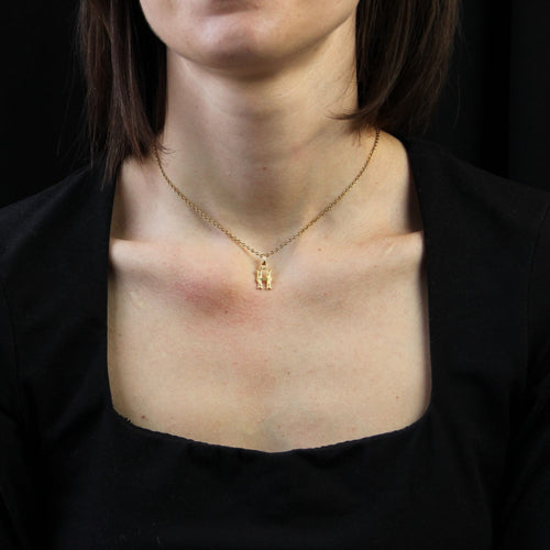 Pendentif Breloque or jaune lettre H 58 Facettes CVP97