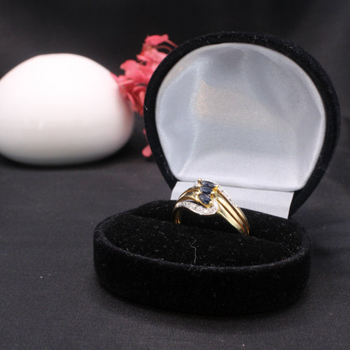 Bague Bague Trilogie saphirs et diamants 58 Facettes
