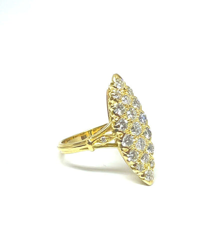 Bague Bague marquise or jaune et diamants 58 Facettes