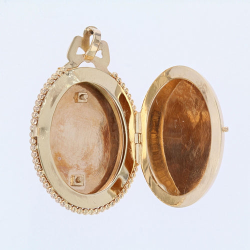 Pendentif Médaillon Pendentif ancien en or et perles 58 Facettes 22-322