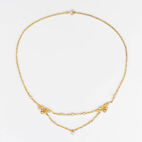 Collier Collier draperie en or et ses perles fines 58 Facettes 22-584