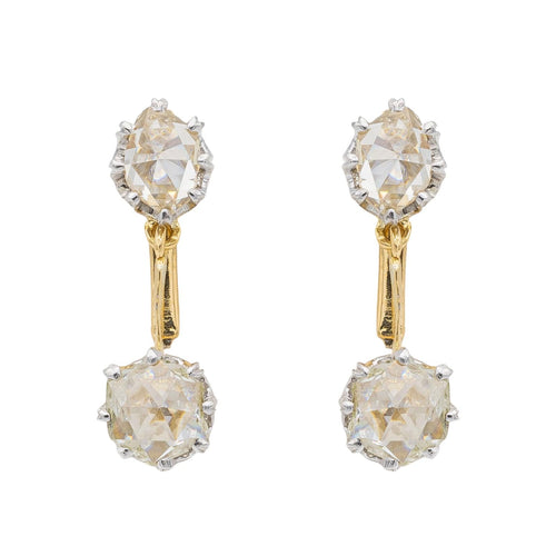 Boucles d'oreilles Boucles d'oreilles Dormeuses Or jaune Diamant 58 Facettes 2569094CN