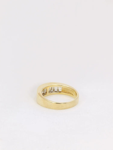 Bague Bague en or jaune et diamants taille baguette 1,2 ct 58 Facettes J141