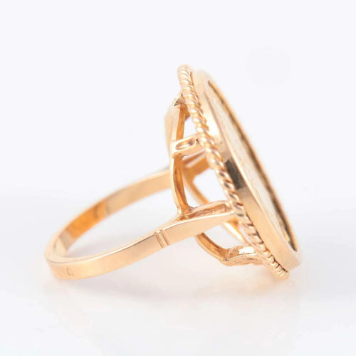 Bague Bague Porte-pièce 20 Lires 58 Facettes 0