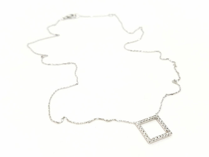 Collier Collier Or blanc Diamant 58 Facettes 579211RV