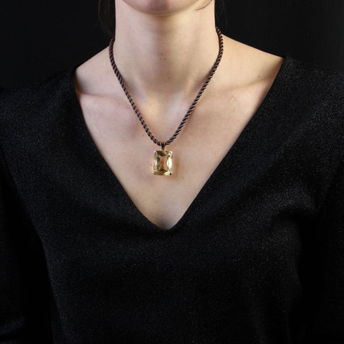 Pendentif Pendentif vintage citrine et or 58 Facettes 19-698A