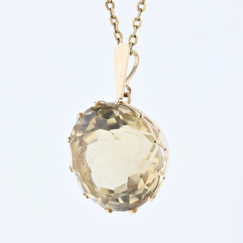 Pendentif Pendentif or jaune citrine vintage 58 Facettes 20-376