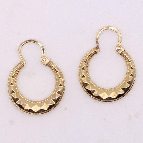 Boucles d'oreilles Créoles or jaune 58 Facettes
