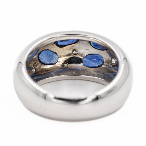 Bague 51 Bague Jonc Or blanc Saphir 58 Facettes 2282567CN